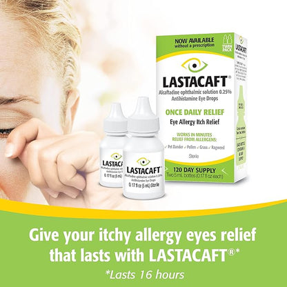 LASTACAFT Once Daily Eye Allergy Itch 120 Day 0.17 Fl 2)