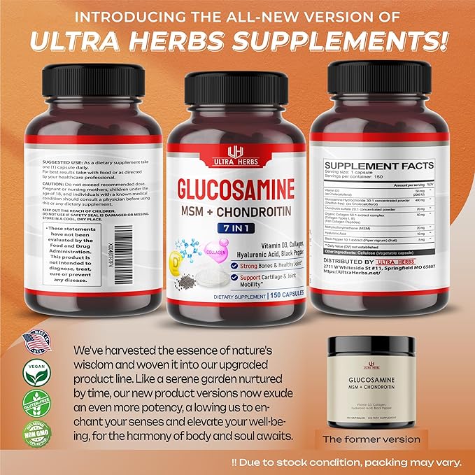 Glucosamine Chondroitin MSM D3 | 150 Capsules