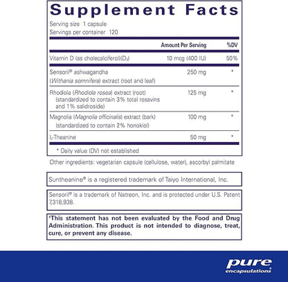Pure Encapsulations Cortisol Calm 120 Capsules