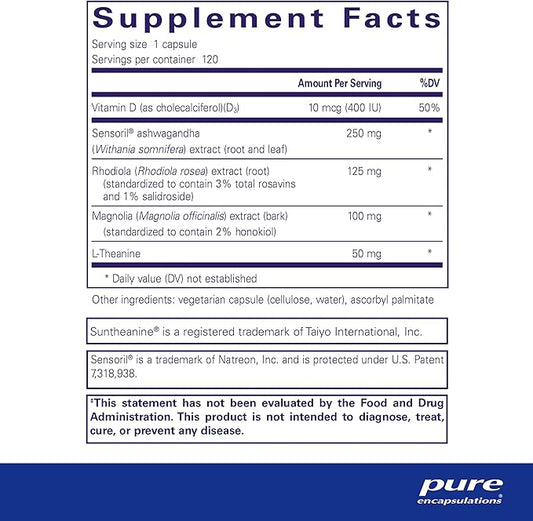 Pure Encapsulations Cortisol Calm 120 Capsules