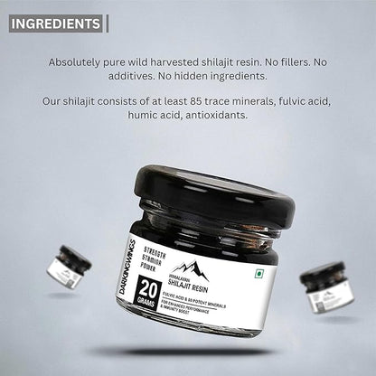 500mg Shilajit Supplement 84+ Fulvic