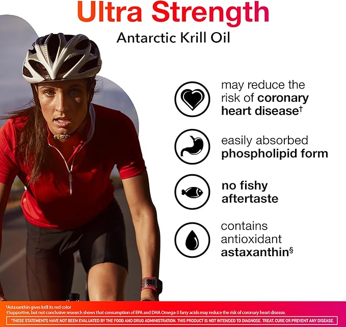 MegaRed #1 Doctor Recommended Krill Oil Brand 1000mg Omega 3 Supplement 60 Softgels