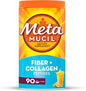Metamucil Daily Fiber + Collagen, Psyllium Husk Powder, Plant Based, Sugar-Free with Stevia, 3-in-1 Fiber for Digestive Health, Orange Flavored, 90 Doses (29.8 OZ Fiber Powder)