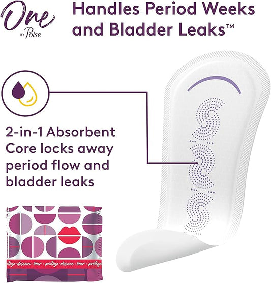 One by Poise Panty Liners (2-in-1 50 Count
