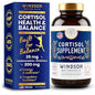 Cortisol Supplement & Cortisol Reducer - Advanced Cortisol Regulation Supplements with Calming Ashwagandha, L-Tyrosine - Mood, Stress, Sleep Support Cortisol Blocker for Women and Men - 60 Capsules