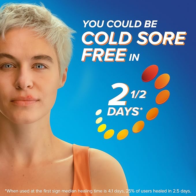 Abreva 10 Percent Docosanol Cold Sore 2.5 Days 0.07 oz 2