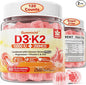 2Pack Sugar-Free Vitamin D3 K2 Filled 5000IU / 10,000 IU 500mg Calcium K2 (MK-7) (MK-7) 200mcg, 200mcg, Magnesium