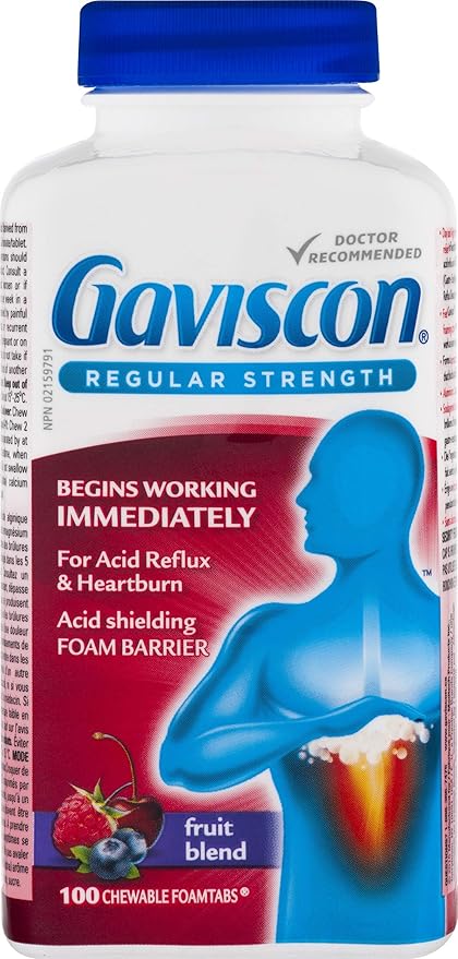 Gaviscon Regular Strength Fruit Antacid 100