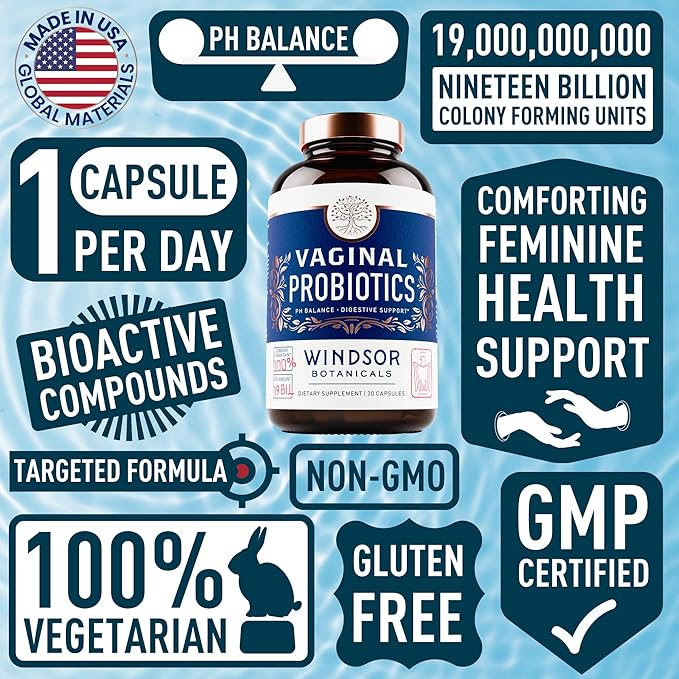 Vaginal Probiotics for Women 19Bil CFU 30 Capsules