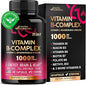 Vitamin B Complex for Men & Women 11-in-1 B-Complex: B1, B2, B2, B3, B3, B5, B5, B6, B6, B7, B7, B8, B8, B9, B9, B12 B12 with 60 Vegan