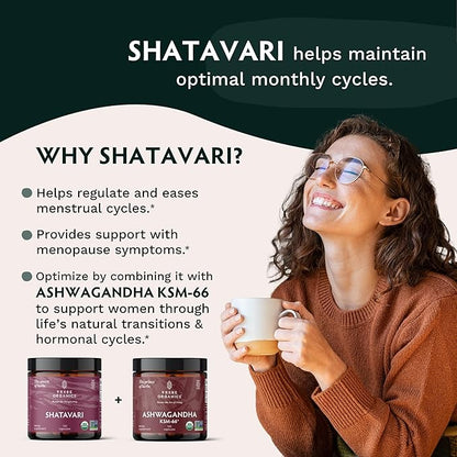 TRIBE ORGANICS Organic Shatavari Herbal Supplement 120 Vegan