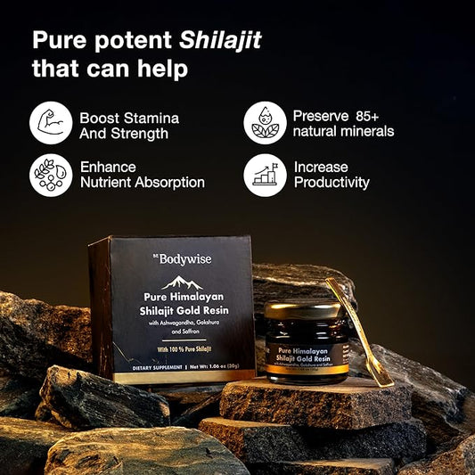 Be Bodywise Pure Himalayan Shilajit Resin 100% Organic 30 gm.