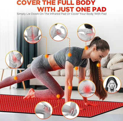 Red Light Therapy for Body: Red 1280 LEDs 660nm Red 850nm Near 71 * 31 Inch