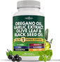NEW AGE Oregano Oil 6000mg Garlic 4000mg Olive 3000mg with 60 Count