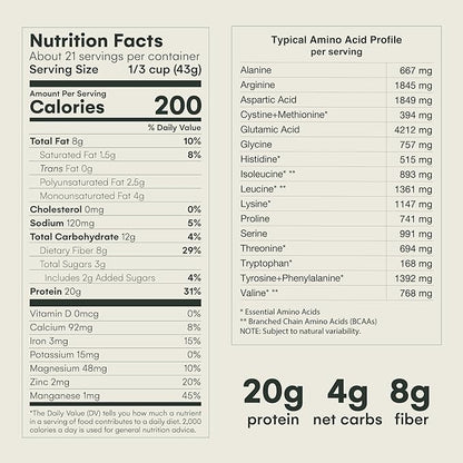 Mikuna Vegan Protein Powder (Vanilla, 21 Servings) - Plant Based Chocho Superfood Protein - Dairy Free Protein Powder Packed with Vitamins, Minerals & Fiber - Gluten, Keto & Lectin-Free