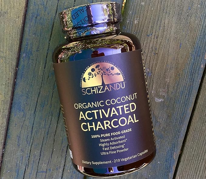 Activated Coconut Charcoal Capsules- Supports Health - Vegan, Organic, Non-GMO, No Additives - X-Large Bottle 210 Count