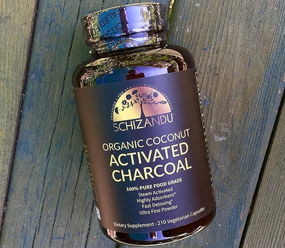 Activated Coconut Charcoal Capsules- Supports Health - Vegan, Organic, Non-GMO, No Additives - X-Large Bottle 210 Count