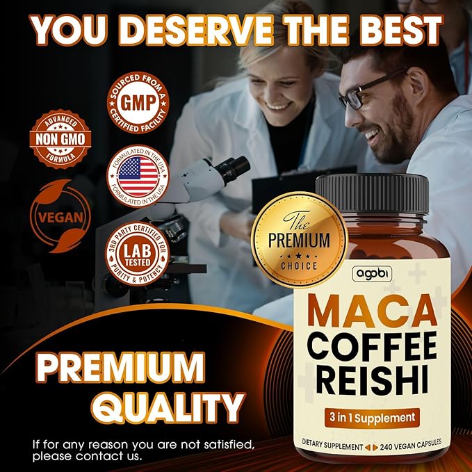agobi 1800mg Maca Coffee Supplement 240 Vegan