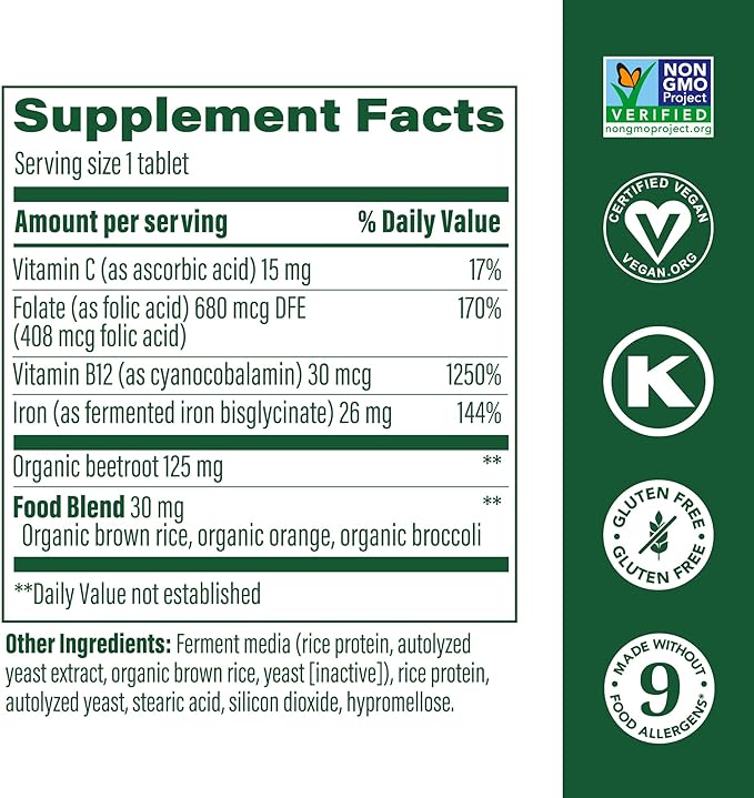 MegaFood Blood Builder B12 and 60 Tabs