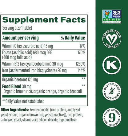 MegaFood Blood Builder B12 and 60 Tabs