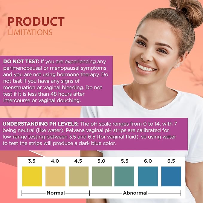 Pelvana Vaginal pH Balance Test Strips for Women 50 Strips FSA/HSA Eligible Vaginal Infection Test Kit Can Help Differentiate Bacterial Vaginosis (BV) and Yeast Infections