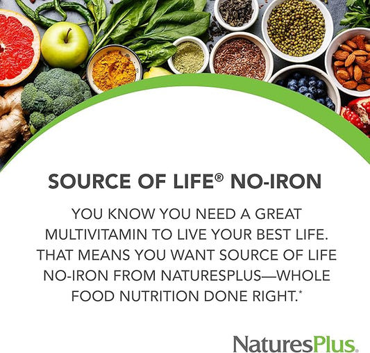 Natures Plus Source of Life NO-Iron TAB 180