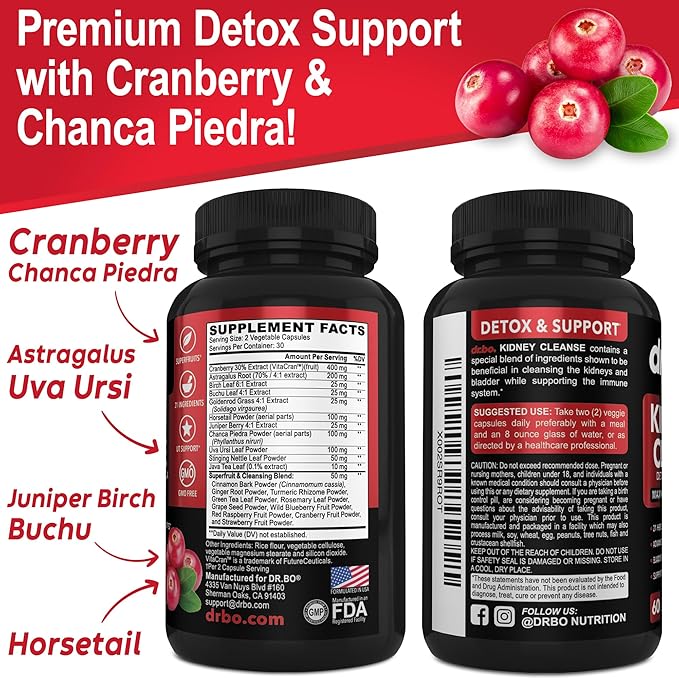 Kidney Cleanse Detox Support Supplement