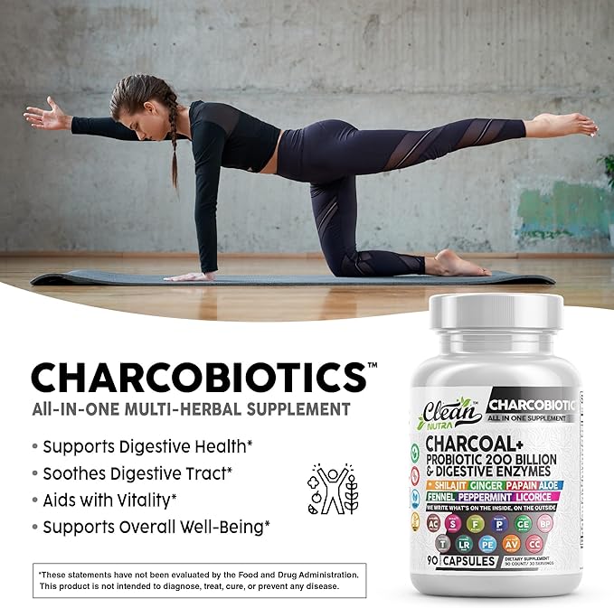 Clean Nutra Activated Charcoal Capsules Shilajit 5000mg Pills 200 Billion