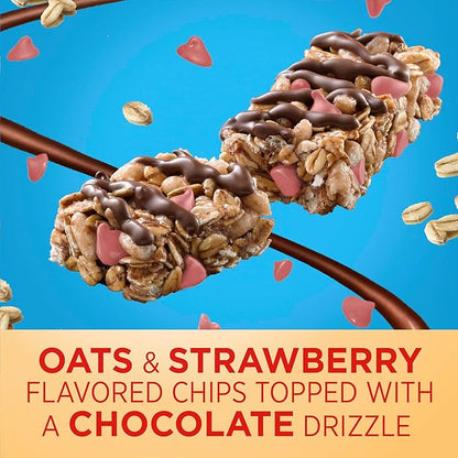 Fiber One Chewy Bars, Oats & Chocolate Strawberry Fiber Snacks, 5 Count, 7 oz