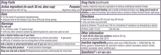 ZzzQuil, Sleep Aid, Nighttime Sleep Aid 50 mg 12 FL 2)