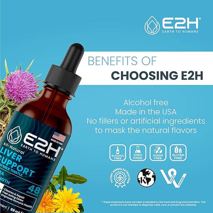 Milk Thistle Extract for Liver Cleanse 2 Fl E2H