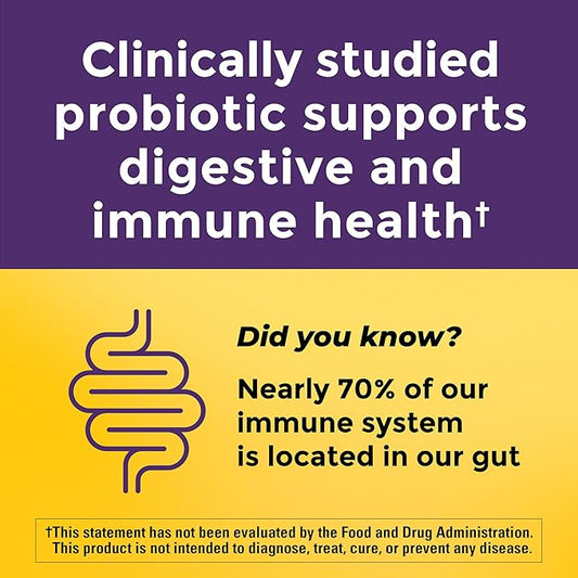Nature Made Probiotic Capsules 1 Billion CFU from Live Cultures, Probiotics for Women and Men for Immune & Digestive Support, 30 Capsules, 30 Day Supply