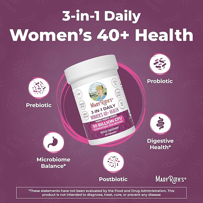 MaryRuth Organics 3-in-1 Daily Health 40+ 50 Billion 30 ct