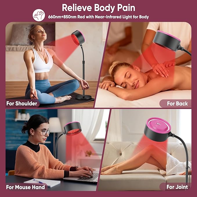 Red Light Therapy for Face, Infrared 660nm Red 850nm Near-Infrared 2 in 1 Retractable