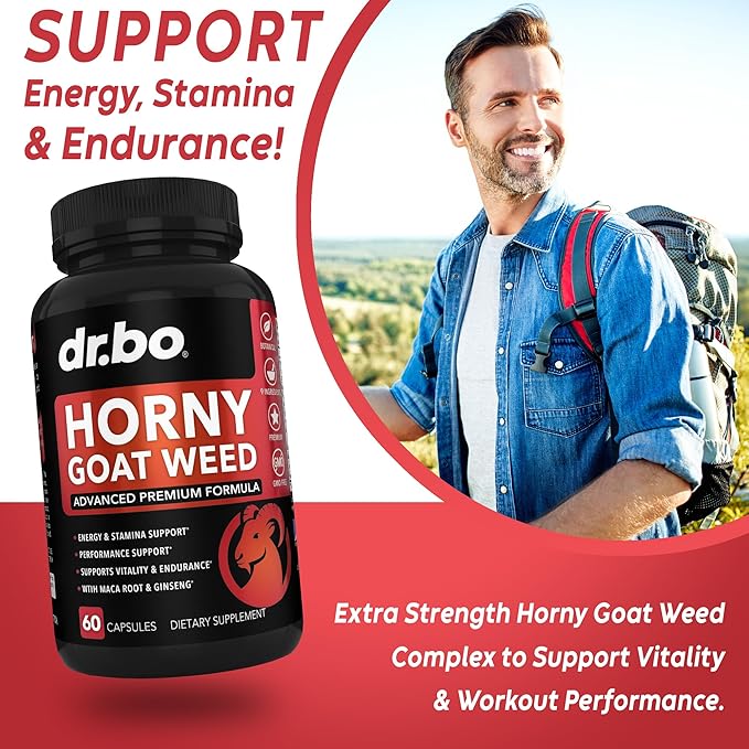 Horny Goat Weed For Men and Women 1590mg Extra 60 Pills