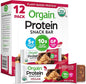 Orgain Organic Vegan Protein Bars, Peanut Butter Chocolate Chunk - 10g Plant Based Protein, Low Calorie Healthy Snacks, No Lactose or Soy Ingredients, Gluten Free, Non-GMO - 1.41 Oz (Pack of 12)