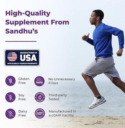 Sandhu's Quercetin with Bromelain 1000mg Per 120 Count 2) Vegetarian