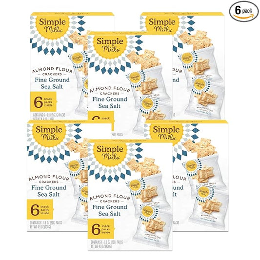 Simple Mills Almond Flour Crackers, Fine 4.9 Ounce 6)