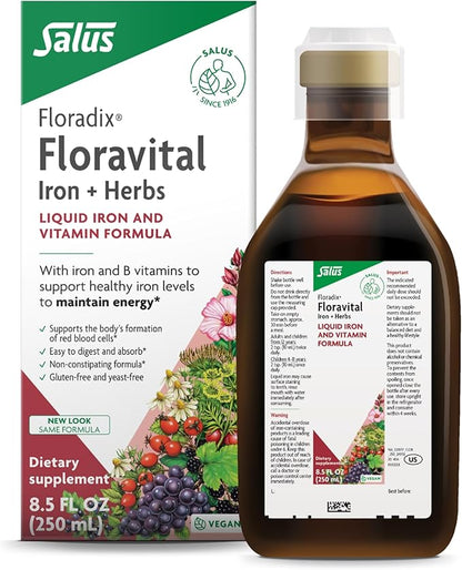 Floradix Floravital Liquid Iron & Vitamins Formula 8.5 oz