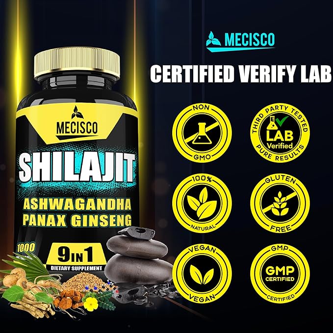 9in1 Shilajit Pure Himalayan Organic 210 Capsules