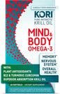 Kori Krill Kori Mind & Body Omega-3 Oil 3, Brain B12, Tumeric 80 Softgels