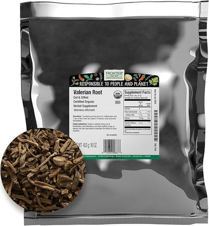 Frontier Organic Valerian Root, 1-Pound, Certified