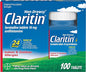 Claritin 24hr Non-Drowsy Allergy Relief, Loratadine Tablets 100ct