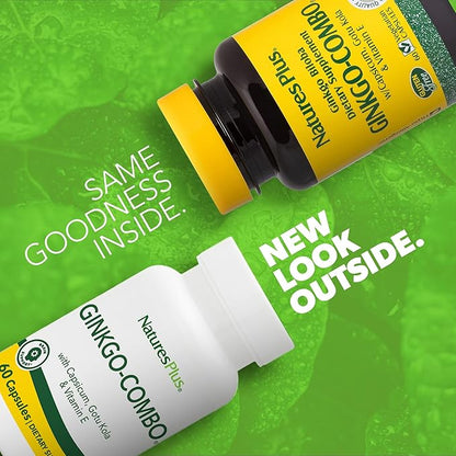 Natures Plus Gingko-Combo 120 mg, 60 Vegan 60 Servings