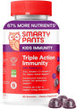 SmartyPants Kids Immunity Elderberry Gummies: Kids Immune Support Supplement, Vitamin C, Vitamin D, Vitamins B6 & B12 and Zinc, Gluten Free, Elderberry Flavor, 60 Count (30 Day Supply)