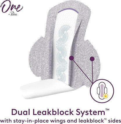 One by Poise Feminine Pads (2-in-1 Period 22 Count