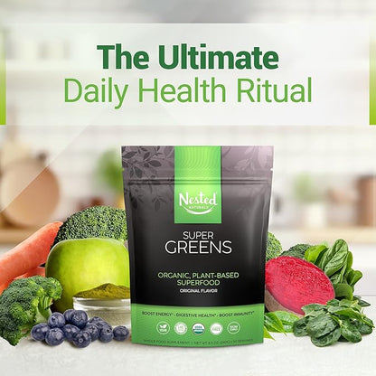 Super Greens Daily Greens Superfood Powder w/20+ Whole 2-Pack, 60 60 Servings