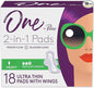 One by Poise Feminine Pads (2-in-1 Period 18 Count