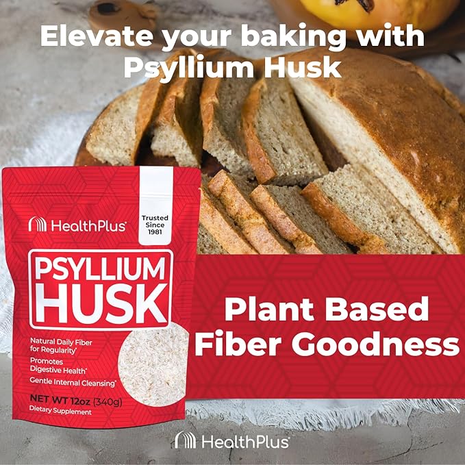 Health Plus, Psyllium Husk, 12 oz, 48 Servings