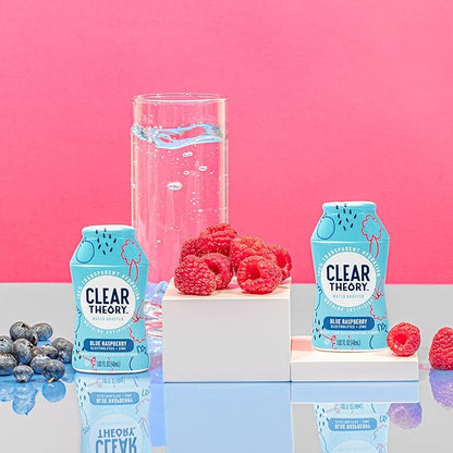 Clear Theory Water Flavoring Drops with Electrolytes, Water Enhancer Liquid Flavored Water Drink Mix, Hydration for Kids, Vegan, Gluten Free, Low Calorie, 6 Pack (Fruit Punch, Blue Raspberry & Watermelon Berry)